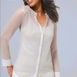 WHBM Sequin Blouse